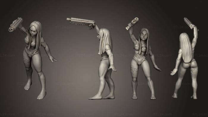 Figurines of girls (RUWENA, STKGL_2183) 3D models for cnc