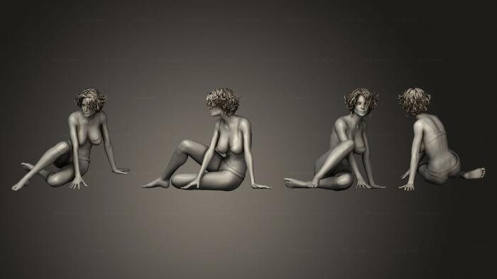 Figurines of girls (Seductive girl 3, STKGL_2195) 3D models for cnc