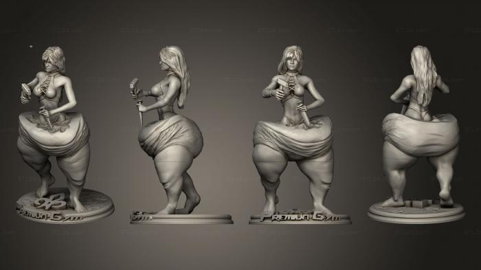 Статуэтки девушки (Самостоятельно Лепящая Тело Женщина, STKGL_2200) 3D модель для ЧПУ станка