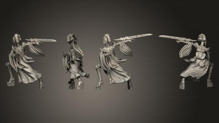 Figurines of girls (Senshi Geisha, STKGL_2205) 3D models for cnc