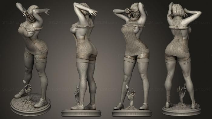 Статуэтки девушки (Сексуальная Вельма с Татуировками и ее Версия, STKGL_2210) 3D модель для ЧПУ станка