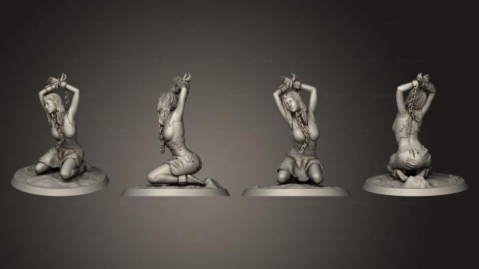 Figurines of girls (slave 4, STKGL_2215) 3D models for cnc