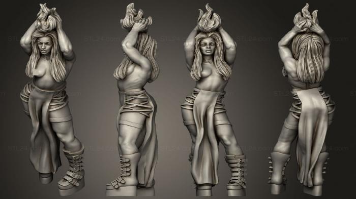 Статуэтки девушки (Женщина-Колдун, Поза Тени Дункана 1, STKGL_2218) 3D модель для ЧПУ станка
