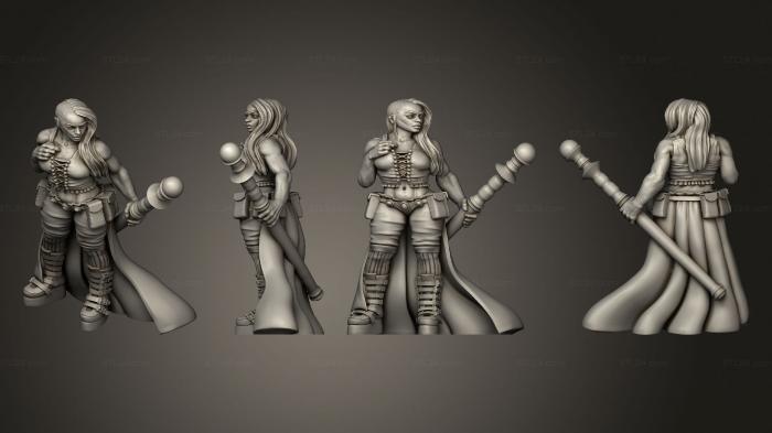 Статуэтки девушки (Женщина-Колдун, Поза Тени Дункана 2, STKGL_2219) 3D модель для ЧПУ станка