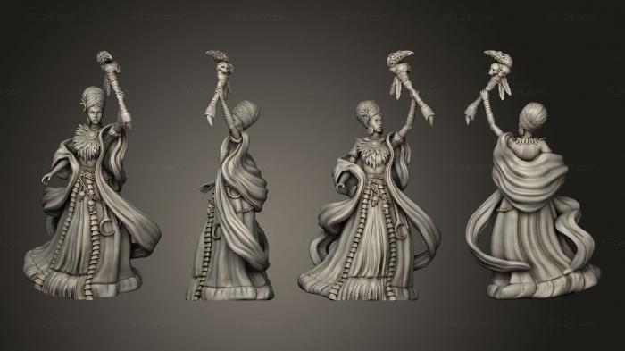 Статуэтки девушки (Южная Королева, STKGL_2224) 3D модель для ЧПУ станка