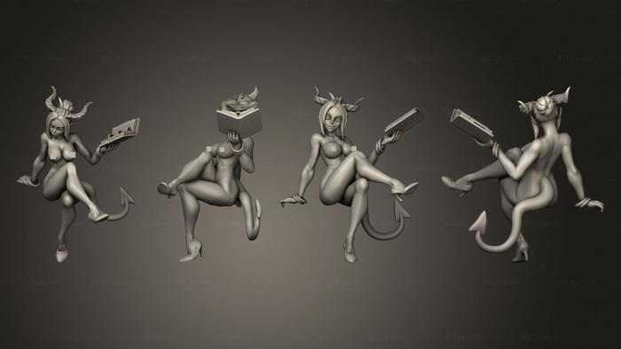 Figurines of girls (Stacy the Succubus Pinup, STKGL_2231) 3D models for cnc
