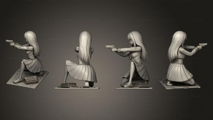 Figurines of girls (Takina Inoue figure, STKGL_2240) 3D models for cnc