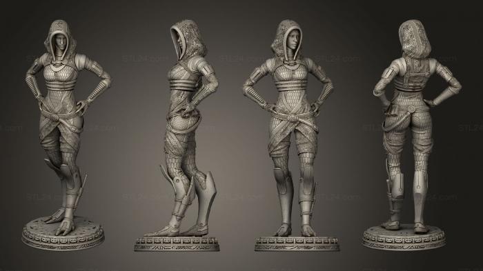 Статуэтки девушки (Тали Зора из Mass Effect 2, STKGL_2241) 3D модель для ЧПУ станка