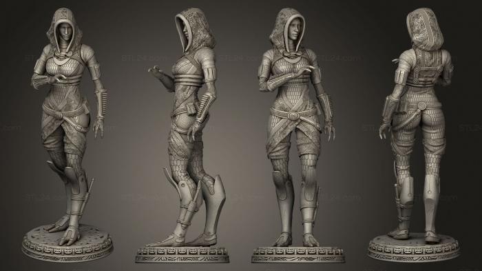 Статуэтки девушки (Тали Зора Из Mass Effect, STKGL_2242) 3D модель для ЧПУ станка