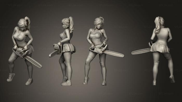 Figurines of girls (Theta Omicron Tau cheer 1, STKGL_2248) 3D models for cnc