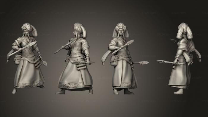Figurines of girls (Tribe Seer Small Spears, STKGL_2262) 3D models for cnc