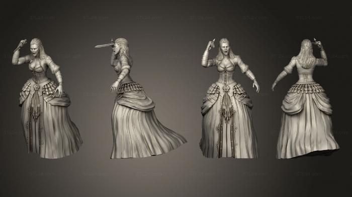 Figurines of girls (Vampire Lady Attacking, STKGL_2276) 3D models for cnc