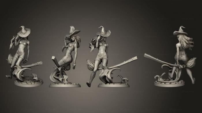 Figurines of girls (White wirewolf Witch 32 base, STKGL_2296) 3D models for cnc