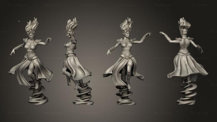Figurines of girls (Wind Genasi Female Flying, STKGL_2299) 3D models for cnc