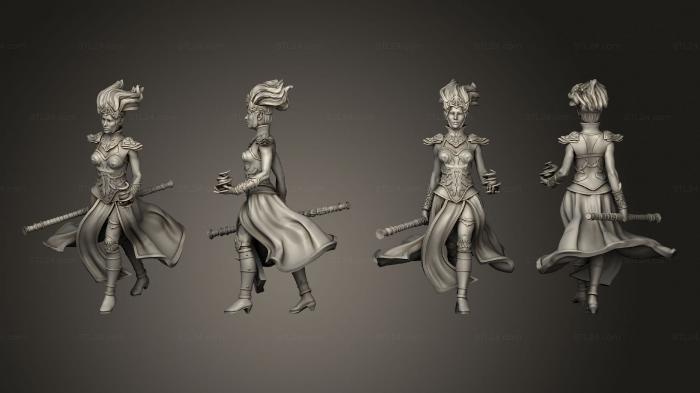 Figurines of girls (Wind Genasi Female Staff, STKGL_2300) 3D models for cnc