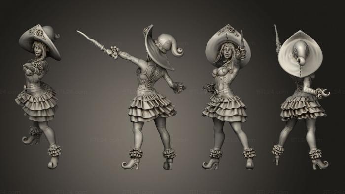 Figurines of girls (witch elf Pose 3, STKGL_2310) 3D models for cnc
