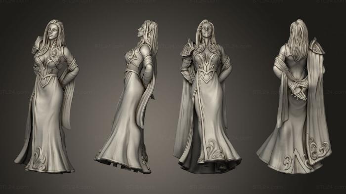 Статуэтки девушки (Изабель Благородный Вампир 01, STKGL_2333) 3D модель для ЧПУ станка