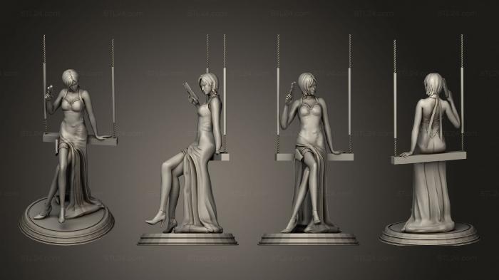 Статуэтки девушки (Ада Вонг, STKGL_2345) 3D модель для ЧПУ станка