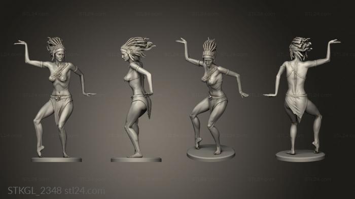 Figurines of girls (Above Below Dancer, STKGL_2348) 3D models for cnc