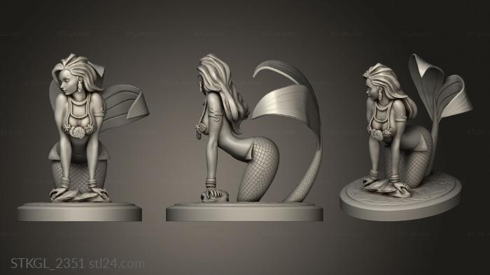 Figurines of girls (adult Little Mermaid LM, STKGL_2351) 3D models for cnc