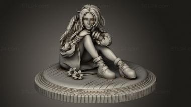 Figurines of girls (Aerith BANGS, STKGL_2354) 3D models for cnc