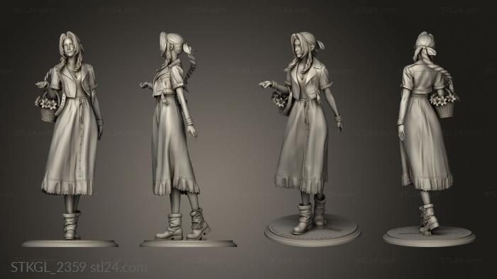 Figurines of girls (Aerith Gainsborough, STKGL_2359) 3D models for cnc