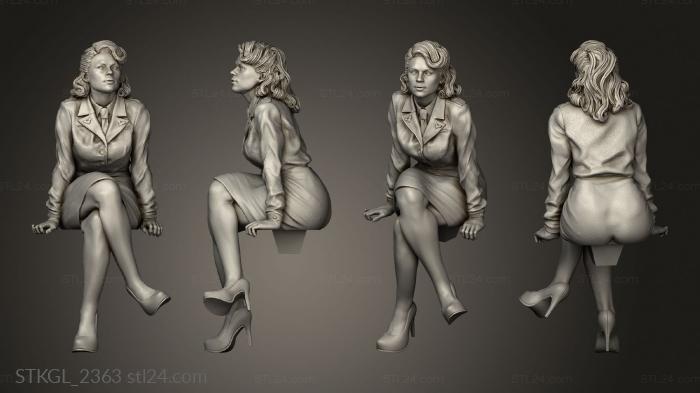 Figurines of girls (Agent Carter Pablo Perdomo military, STKGL_2363) 3D models for cnc