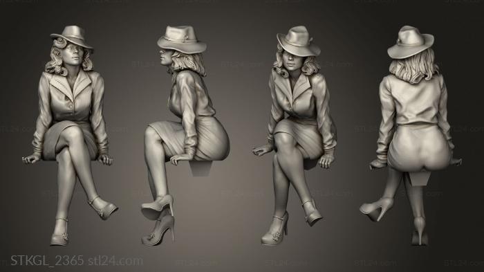 Figurines of girls (Agent Carter Pablo Perdomo office, STKGL_2365) 3D models for cnc