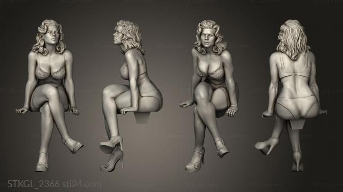 Figurines of girls (Agent Carter Pablo Perdomo sexy, STKGL_2366) 3D models for cnc