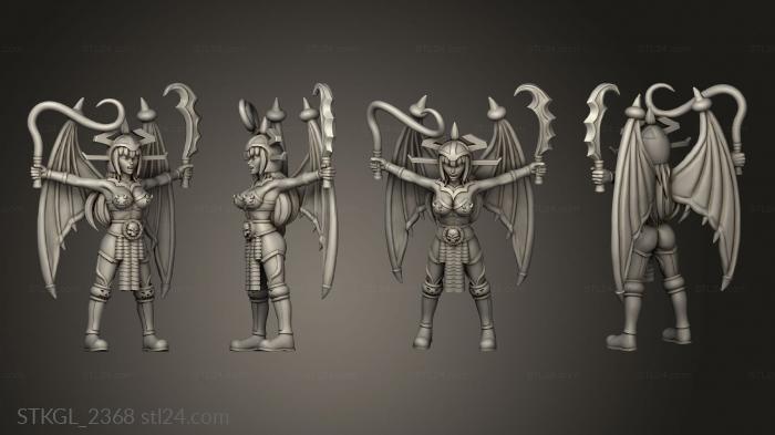 Figurines of girls (Agosto Classic and Heroine Quest Gargoyle, STKGL_2368) 3D models for cnc