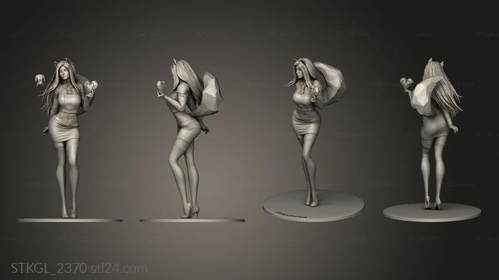 Figurines of girls (AHRI, STKGL_2370) 3D models for cnc