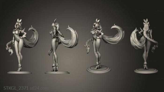 Figurines of girls (Ahri Bunny Azdrama Back, STKGL_2371) 3D models for cnc