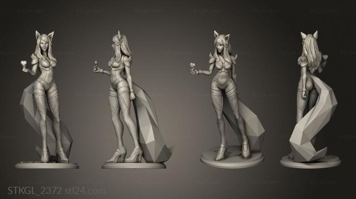 Figurines of girls (Ahri Kda League Legends, STKGL_2372) 3D models for cnc