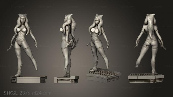 Figurines of girls (Ahsoka Tano NSFW, STKGL_2376) 3D models for cnc