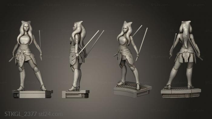 Figurines of girls (Ahsoka Tano NSFW Lailson Camini, STKGL_2377) 3D models for cnc