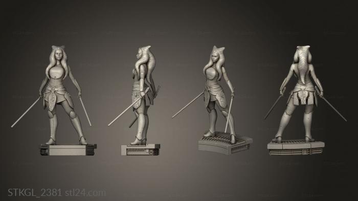 Figurines of girls (Ahsoka Tano ve NSFW Lailson Camini New Folder Base, STKGL_2381) 3D models for cnc