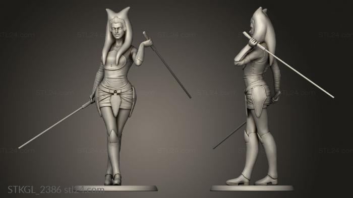 Figurines of girls (Akash Singh Ahsoka Tano, STKGL_2386) 3D models for cnc