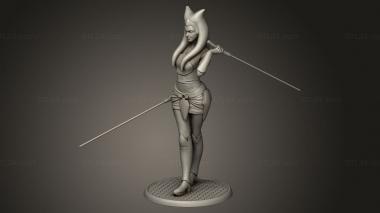 Figurines of girls (Akash Singh Ahsoka Tano, STKGL_2386) 3D models for cnc