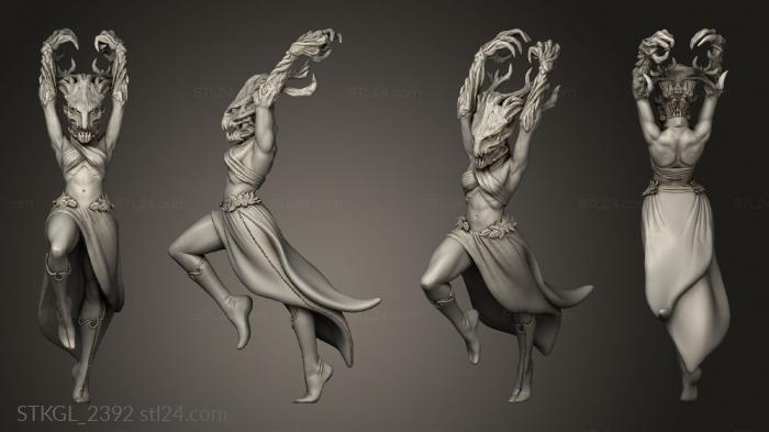 Figurines of girls (Alavar The Going Dishes Cursed wich Abnoba, STKGL_2392) 3D models for cnc