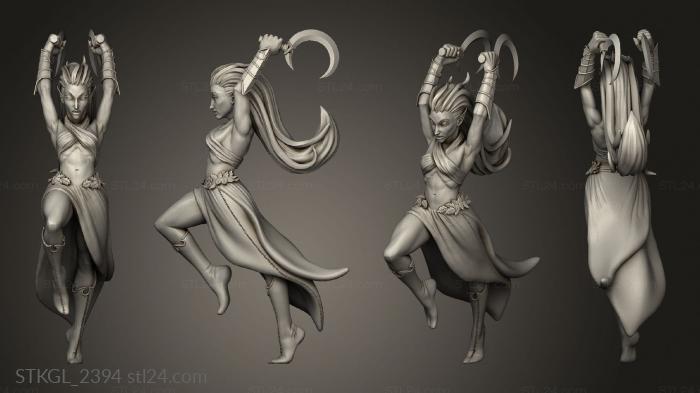 Figurines of girls (Alavar The Going Dishes Cursed wich Abnoba, STKGL_2394) 3D models for cnc