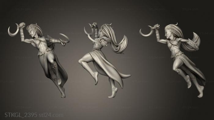 Figurines of girls (Alavar The Going Dishes Cursed wich Abnoba, STKGL_2395) 3D models for cnc