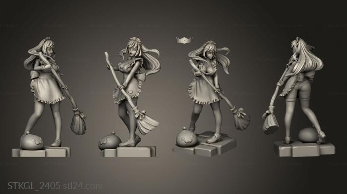 Figurines of girls (Alice ragnarok with nsfw Skirt, STKGL_2405) 3D models for cnc