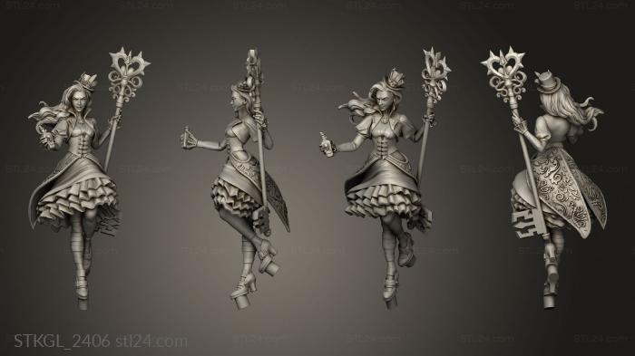 Figurines of girls (alice the wishmaster, STKGL_2406) 3D models for cnc