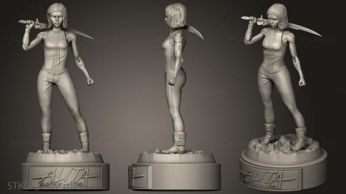 Figurines of girls (alita, STKGL_2409) 3D models for cnc