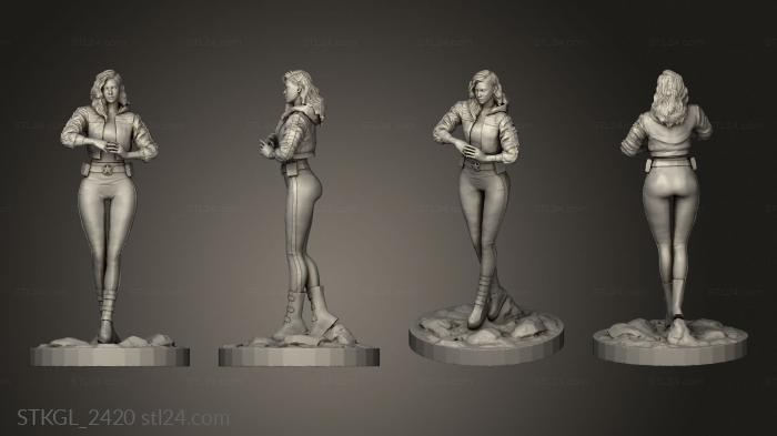 Figurines of girls (American chavez american chavez, STKGL_2420) 3D models for cnc