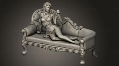 Figurines of girls (anatomy girl on the sofa clothed, STKGL_2428) 3D models for cnc