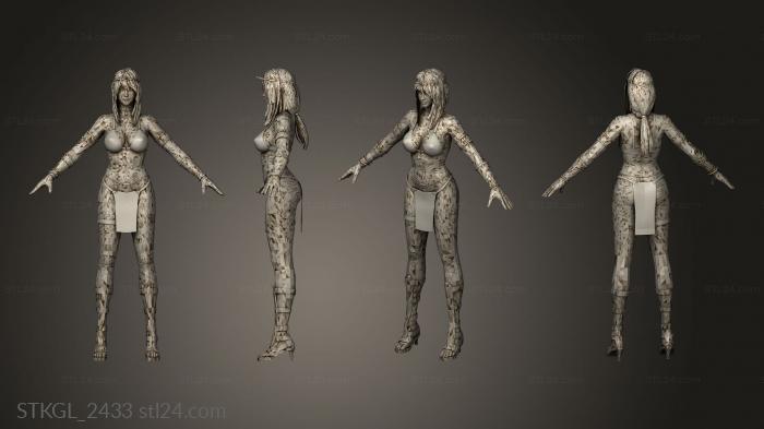 Figurines of girls (Pillar Woman, STKGL_2433) 3D models for cnc