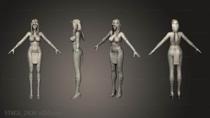 Figurines of girls (Pillar Woman Assets, STKGL_2434) 3D models for cnc