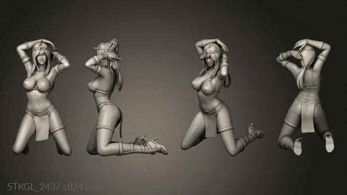 Figurines of girls (Pillar Woman Assets Meshes kneel, STKGL_2437) 3D models for cnc