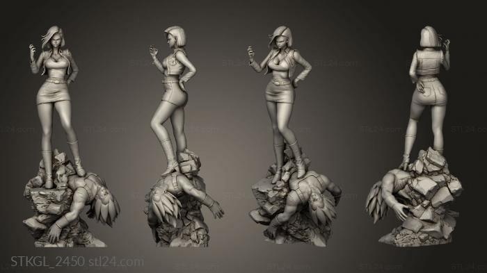 Figurines of girls (Android, STKGL_2450) 3D models for cnc